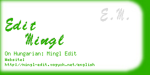 edit mingl business card